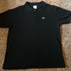 Men’s black Lacoste polo
